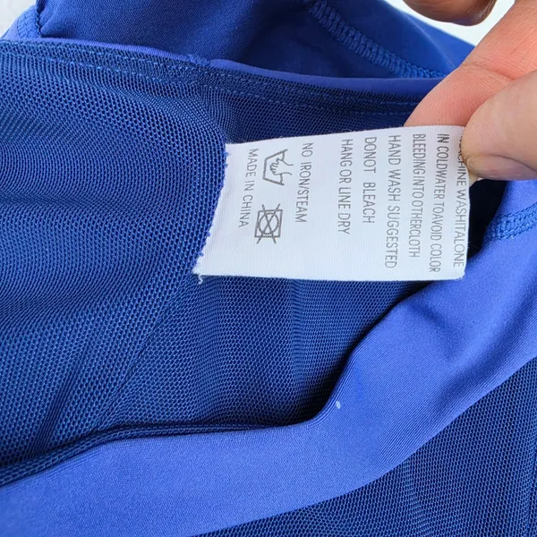Womens Royal Blue Activewear Romper Runsie Cutout Crisscross Back Medium - Image 4