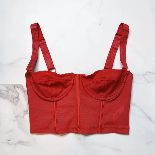 Edikted Teagen Mesh Corset Top - Image 3