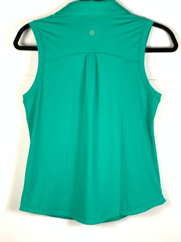 Athleta Advantage Polo Tank Top XS Teal Green Sleeveless Golf Tennis Performance - Image 12