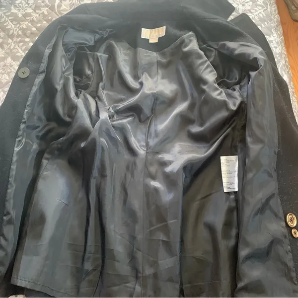 Micheal Kors Black Double-breasted Pea Coat Size 4 - Image 6