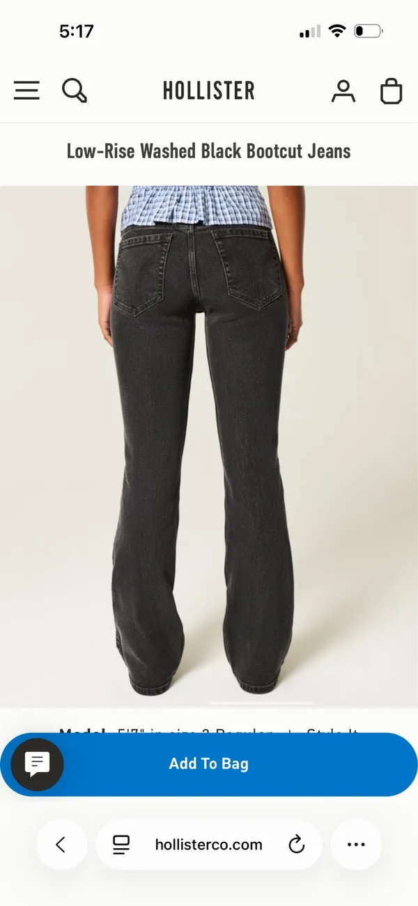 hollister black low rise bootcut jeans - Image 2