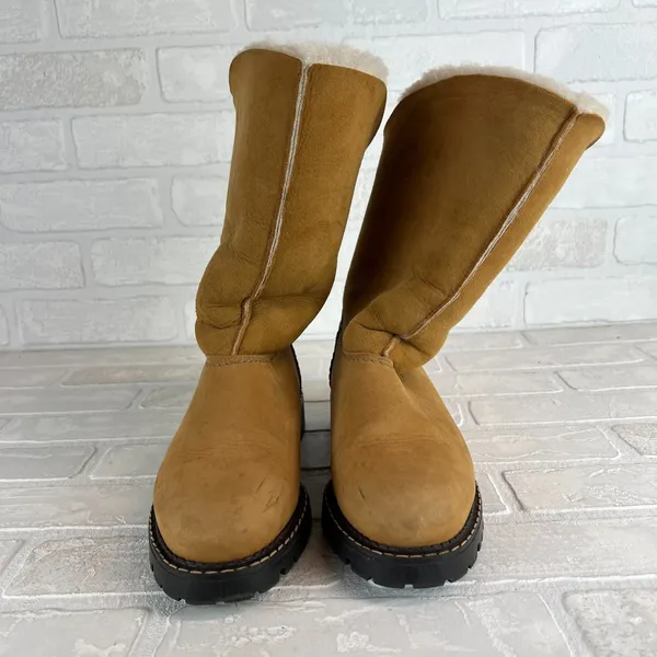 Sorel‎ Boots Womens 9 Brown Suede Leather Shearling Sherpa Lined Winter Classic - Image 5