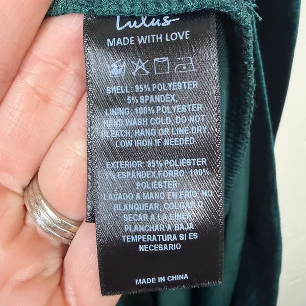 NEW Lulus Graceful Invite Emerald Velvet Square Neck Lace-Up Maxi Dress Medium - Image 11