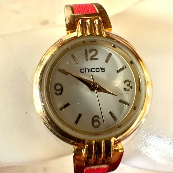 Chico’s Zoey gold tone and red Watch - Image 4