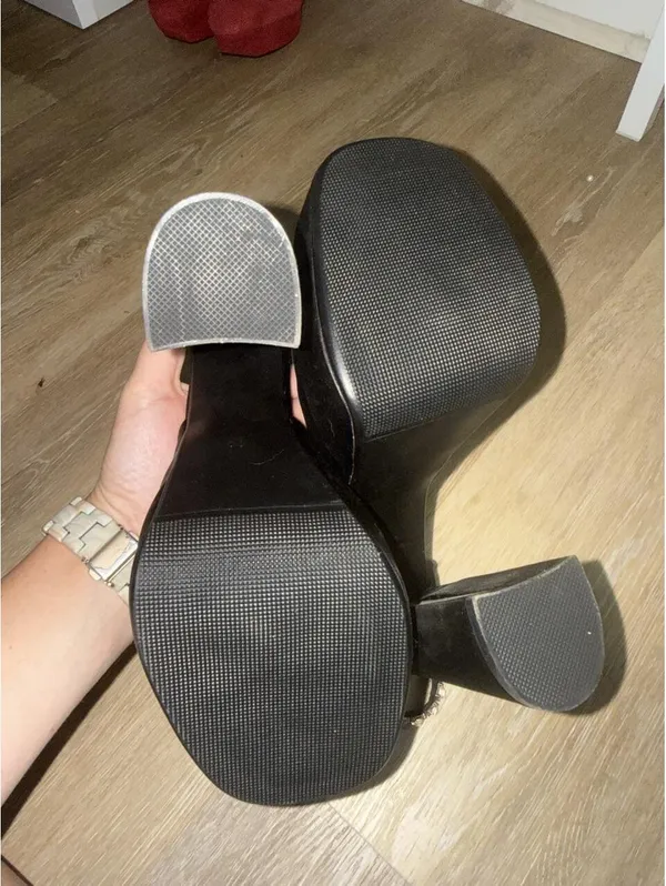 VIMISAOI Black Women's Chunky HeelS Size 7.5 - Image 4