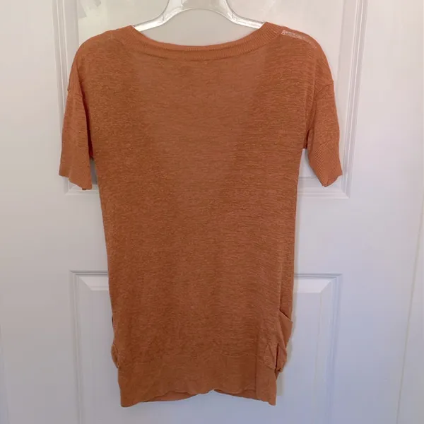 Free People Rustic Orange Linen Cardigan XS - Image 2