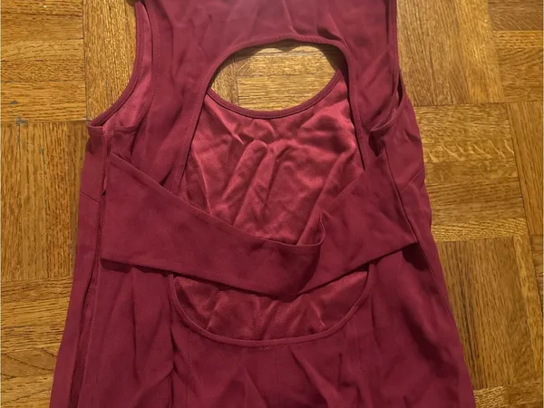 Rachel Zoe Burgundy Sleeveless Maxi Dress with Side Slit - Image 4