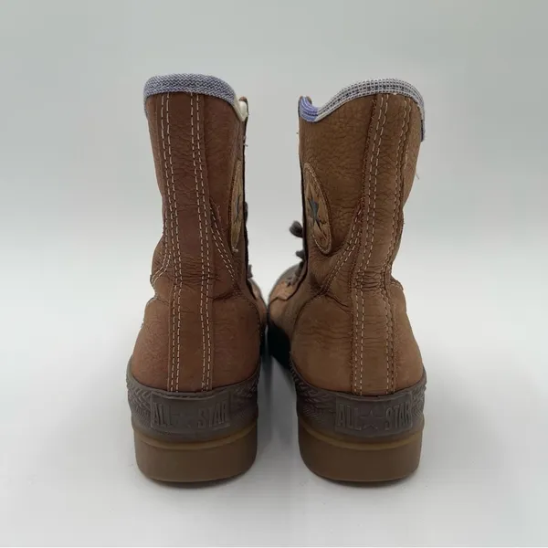 Converse Women’s 7 Chuck Taylor All Star Outsider Brown leather Hi Top Sneakers - Image 3