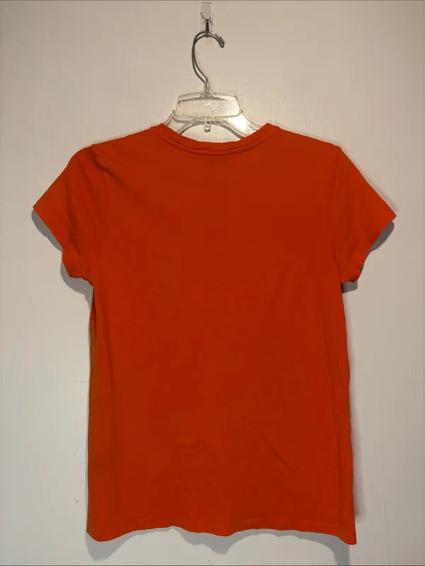 Ralph Lauren Sport Bright Orange Babydoll Fitted Top Size M - Image 2