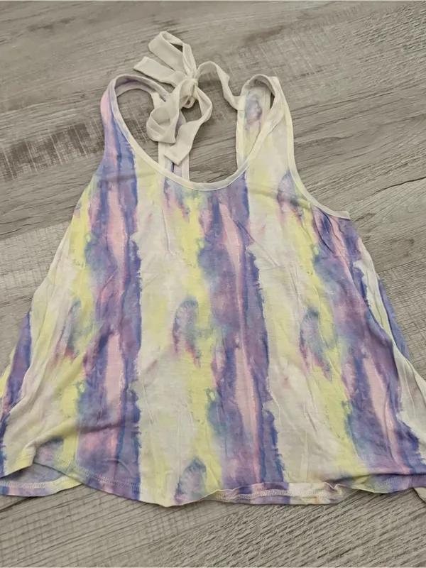 Kimchi Blue Pastel Tie-Dye Racerback Tank - Lavender, Yellow, Pink - Image 3