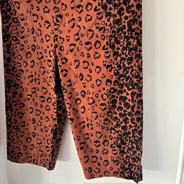 Maeve Anthropologie The Colette 26W Leopard Cropped Wide Leg High Rise Pants - Image 5