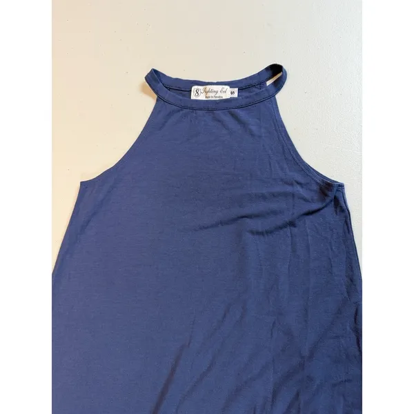 Fighting Eel Maxi Tank Dress‎ Gray Blue Buttery Soft Hawaiian Resortwear - Image 6