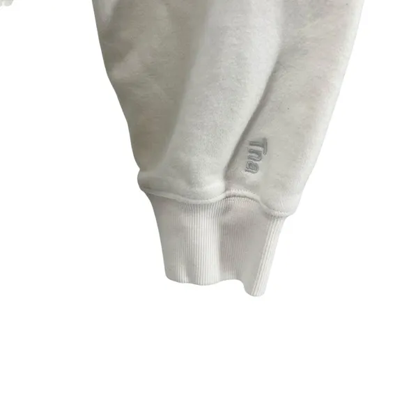 Aritzia Tna Cozy Fleece‎ Perfect Crew Sweatshirt Pullover White Size Large - Image 9