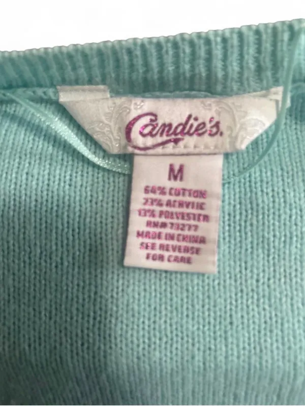 Candie's mint sweater with small - Image 2