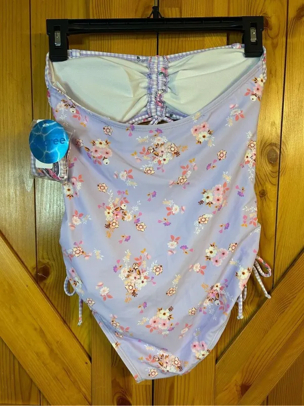 Decree Womens Textured Floral Monokini One Piece Swimsuit Juniors Size XS nwt (0 - Image 8