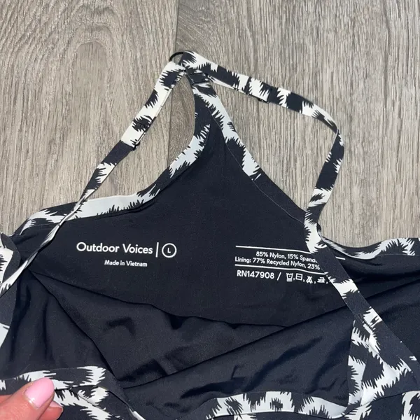 Outdoor Voices NWT The Exercise Dress Large Dalmatian - Image 4