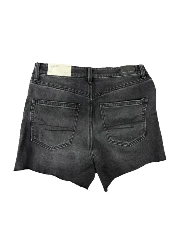 (C9) American Eagle High Rise ’90s Boyfriend Denim Shorts Black 8 Distressed - Image 5