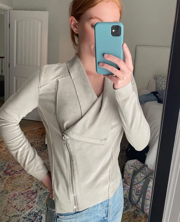 BlankNYC Grey Suede Jacket - Image 2