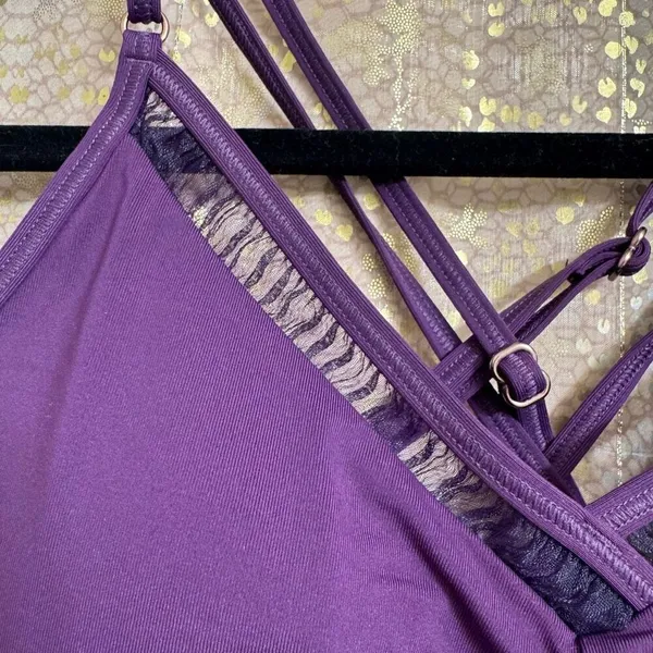Calia By Carrie Underwood Ruched Purple Blackberry Cordial Swim‎ Top Small - Image 4