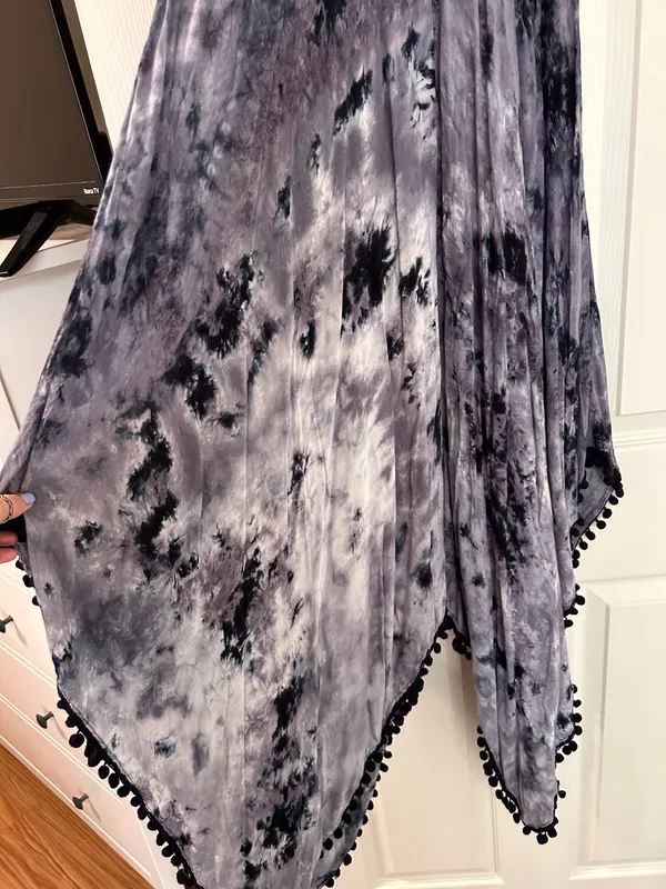Tie Dye Midi Dress Purple - Image 3