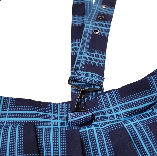 Plaid Skirt Size Large 34" Waist Pleated Suspender Skirt Punk Grunge Schoolgirl Skirt - Image 3