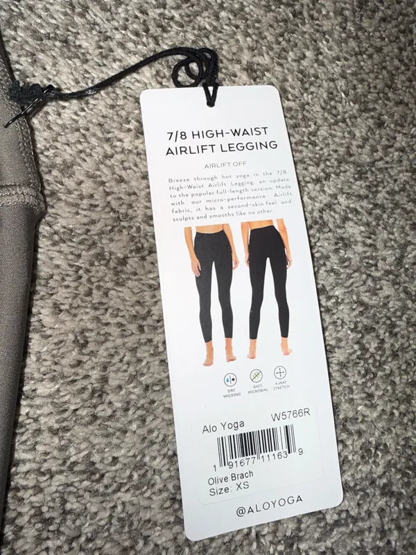 Alo Yoga 7/8 High-Waist Airlift Legging in Olive Brach - Image 3