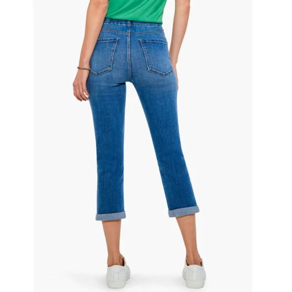 Liverpool Chloe Pull-On Jeans Womens 4 Blue Crop Cantrell Stretch Denim - Image 2
