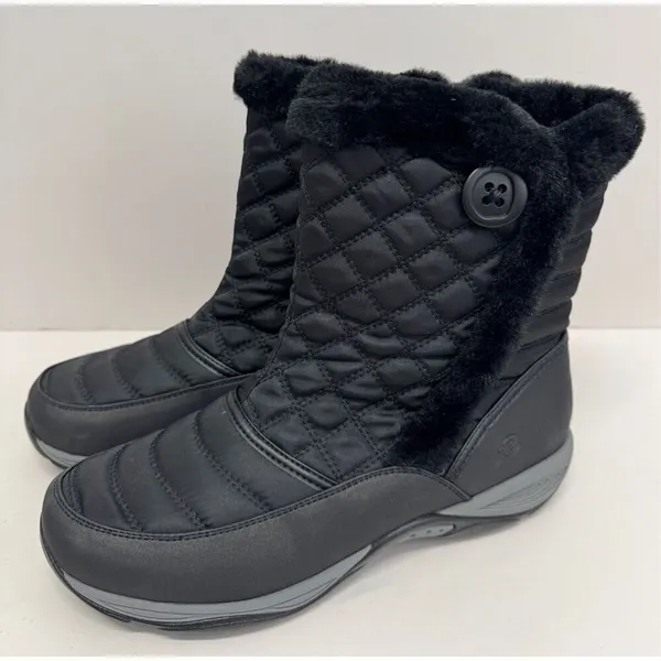 Easy Spirit Winter Boots Size 9.5 Black Removable Footbed Water Repellent NEW‎ - Image 3