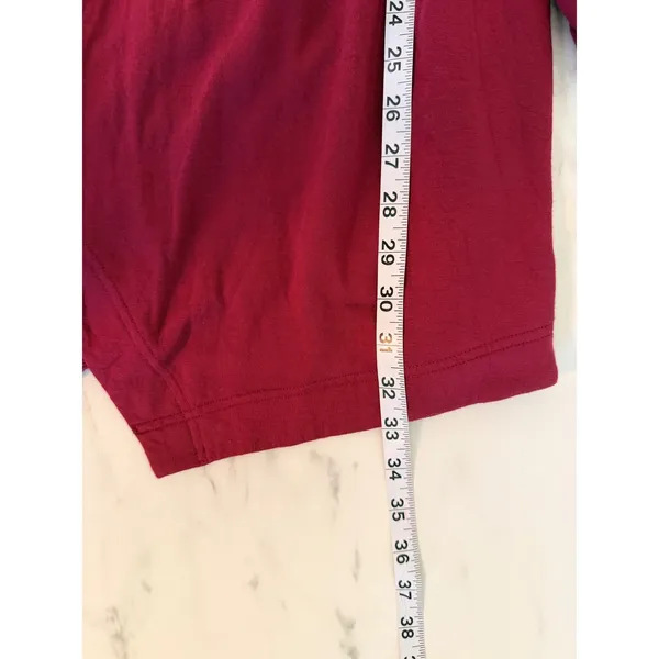 Athleta Pranayama Wrap Cardigan Dark Red XL 882498-12 Open Front Shawl‎ Collar - Image 10