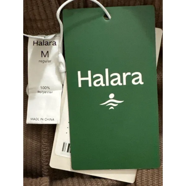 Halara AuraCord Cloud‎ Brown Corduroy Pleated High Waisted Pants Medium NWT - Image 12