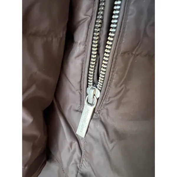 Michael‎ Kors Brown Down Filled Full Zip Warm coat Size Large - Image 3