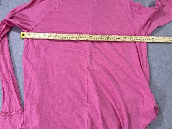 We The Free Long Sleeve T-Shirt Size Small Pink Cotton Distressed - Image 5
