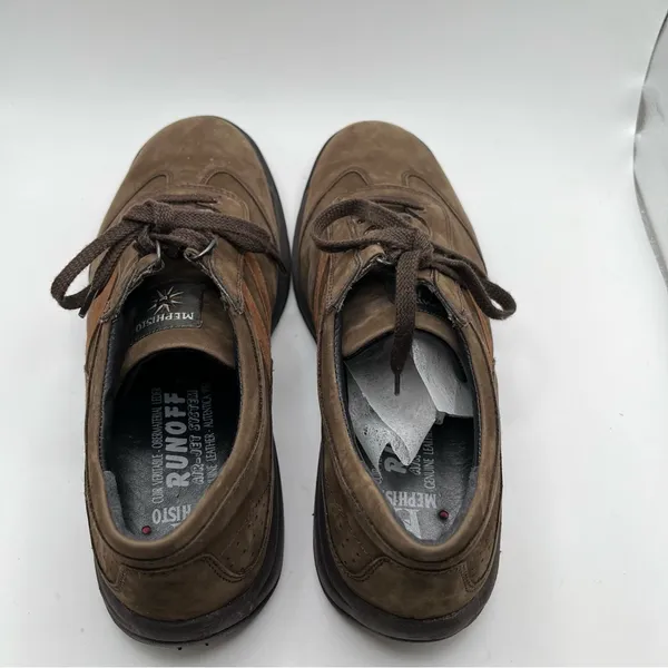 Mephisto Liria Runoff Shoes Womens 7 Brown Leather Sneakers orthopedic - Image 6