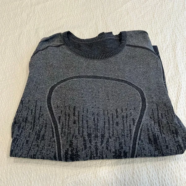 Lululemon Run: Swiftly Tech Long Sleeve Crew Heathered Deep Navy size 4/6 women - Image 7