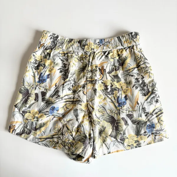 Abercrombie & Fitch Tropical Floral Linen Blend Shorts Women’s Small NWT Pull On - Image 6
