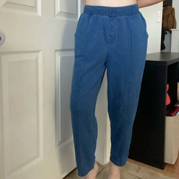 Madewell Indigo Terry‎ Tapered Sweatpants Size Large NEW - Image 5