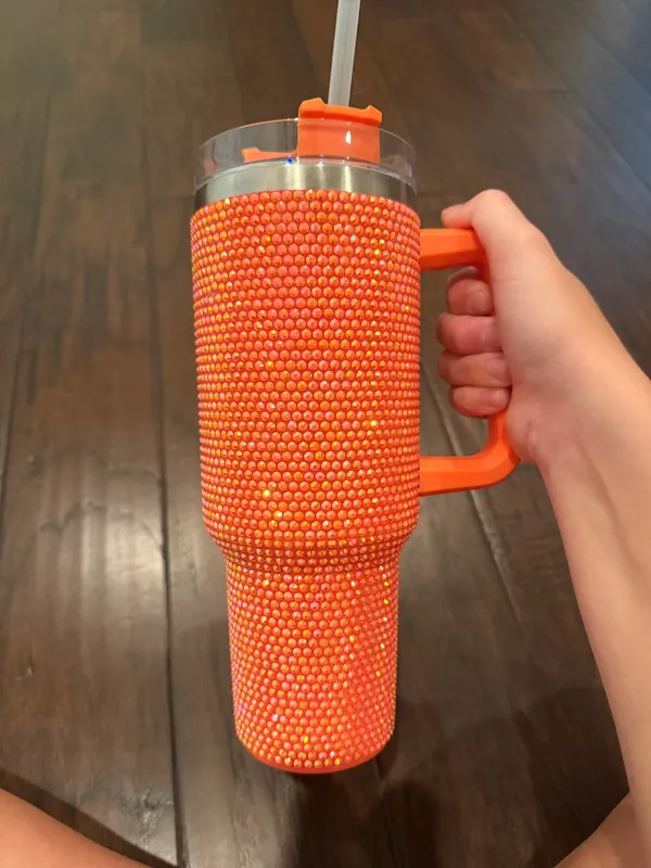 Orange sparkly cup - Image 4