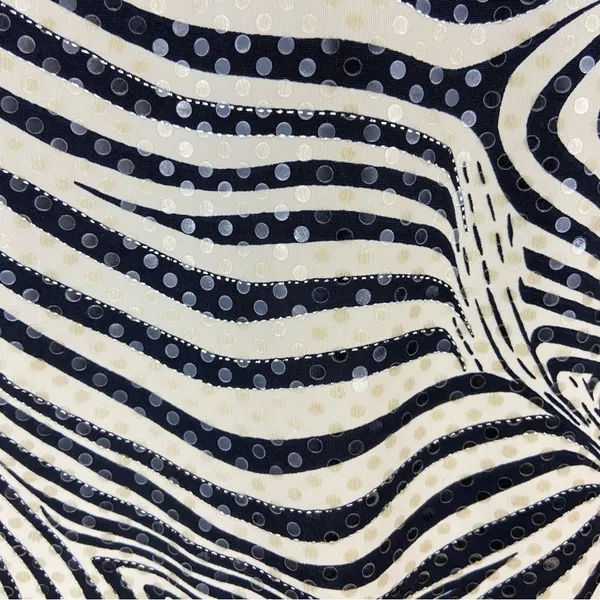 Vintage Y2K Jaipur Zebra Print Top Sparkle Sleeveless Mobwife Animal Print Large - Image 11