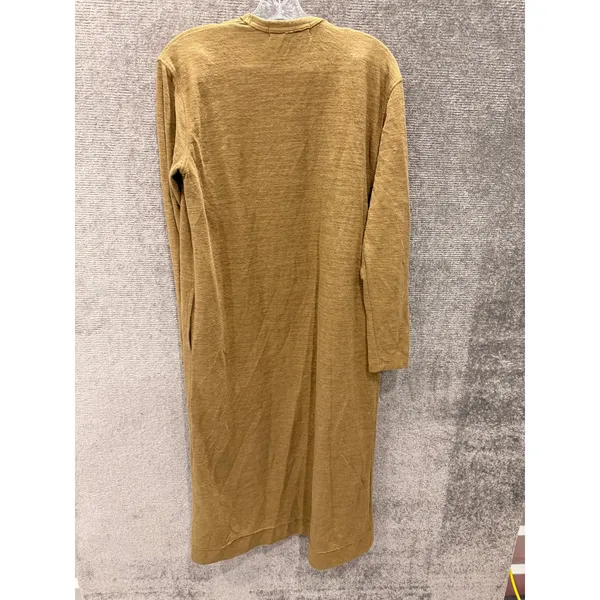 Free People FP Beach Cardigan Womens Small Tan‎ Slub Knit Longline Open Front - Image 8