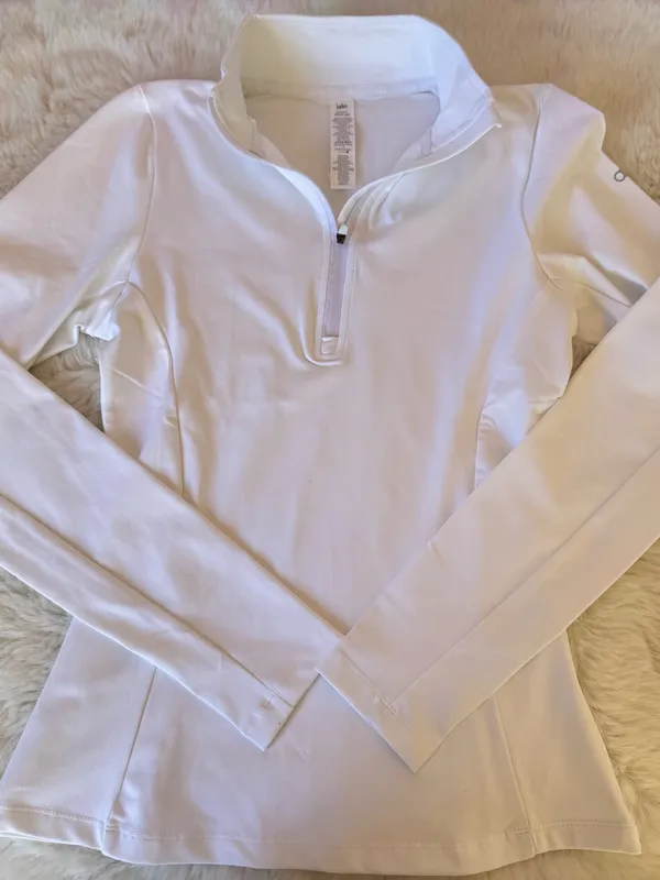Alo Alosoft 1/2 Zip Pullover white Small - Image 3