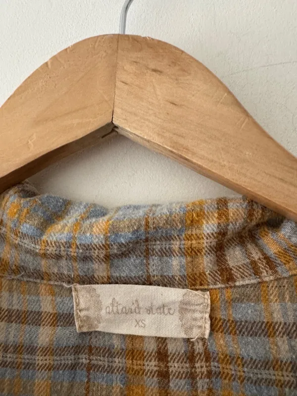Altar’d State Plaid Crop Button Down Smiley‎ Face Top - Image 5
