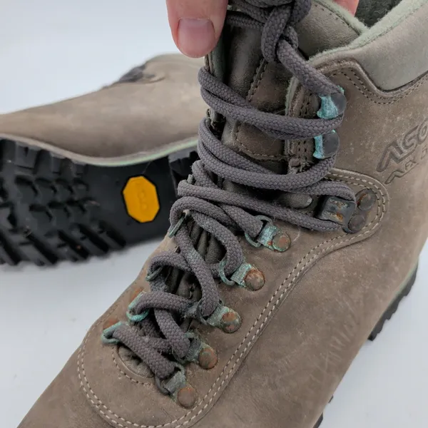 Asolo AFX 530‎ Hiking Boots Ladies US 7 Brown Nubuck Leather Vibram Sole Vintage - Image 7