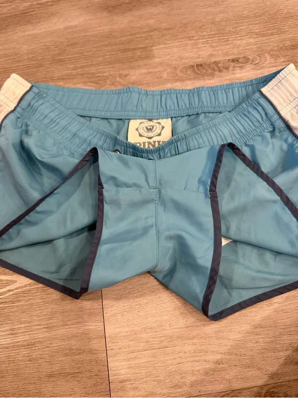 Victoria's Secret PINK Y2K Blue & White Athletic Shorts Size Small - Image 3