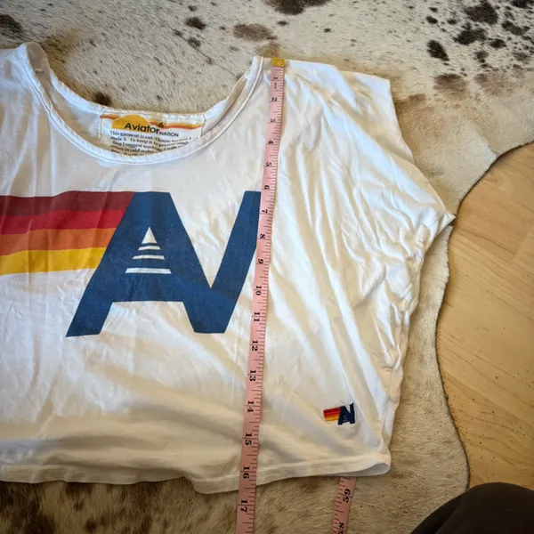 AVIATOR NATION‎ Sleeveless Boyfriend Tee Shirt Top Size 6 - Image 7
