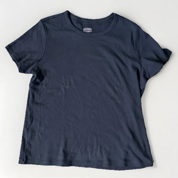 Pendleton Top Womens Medium Tee Shirt Black Cotton Short Sleeve‎ Pullover Boxy - Image 3