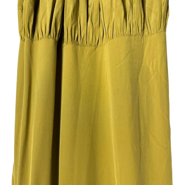 Tibi Eco Silk Yellow Sleeveless Halter Flounce Shift Midi Dress Size 8 - Image 10