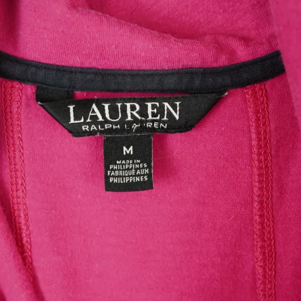 Lauren Ralph Lauren Quarter Zip Pullover Womens Medium Pink Mock Neck Activewear - Image 5