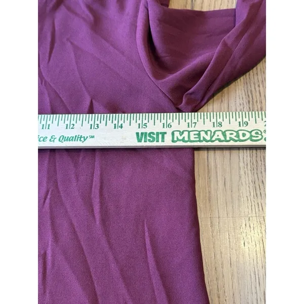 Naked Zebra Burgundy Dress Style# MD110145 Size Small Flare Sleeves‎ Modern Boho - Image 4