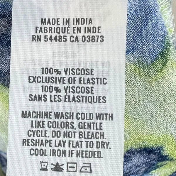 Aerie Floral Tie Dye Keyhole Mini Dress Blue Green Boho Smocked Size M - Image 7