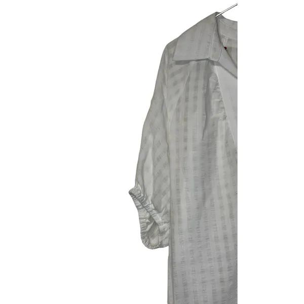 Anthropologie Women Mini Dress V-Neck Tiered 3/4 Sleeve‎ Tunic White Size XS NWT - Image 3
